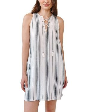 Bella Dahl Sleeveless Lace Up Mini Dress - Gray