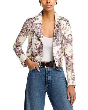 L'Agence Blakely Leather Biker Jacket - Blue