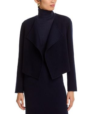 Lafayette 148 New York Foldover Lapel Crop Jacket - Blue