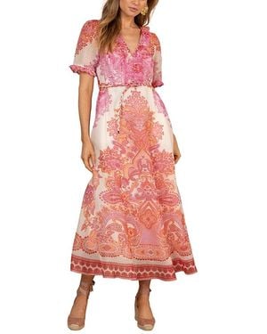 Hale Bob Micah Organza Maxi Dress - Pink