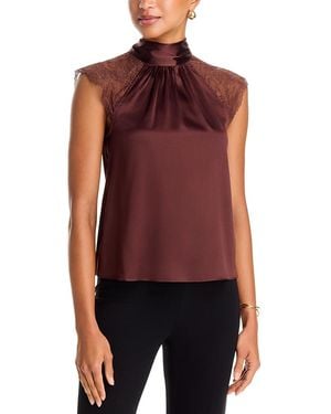 Generation Love Rachel Chantilly Lace Trim Blouse - Red