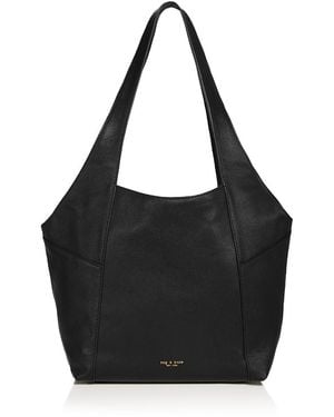 Rag & Bone Brayton Small Leather Shopper Tote - Black