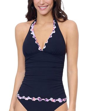 Gottex Riga Halter Tankini Top - Blue