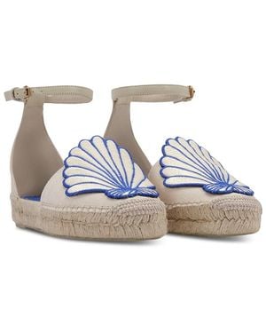 FARM Rio Shell Espadrille Sandals - Blue