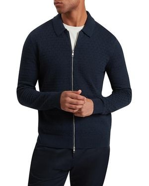Ted Baker Latto Long Sleeve T Stitch Zip Jacket - Blue