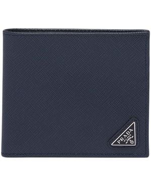 Prada Saffiano Leather Wallet - Blue