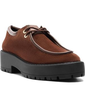 SCHUTZ SHOES Cia Loafer Flats - Brown