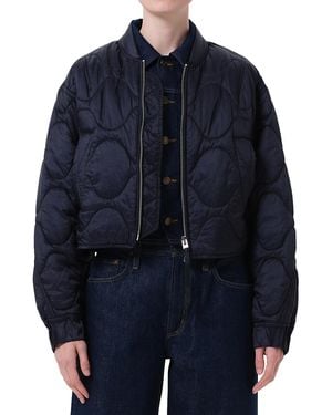 Agolde X Shoreditch Ski Club Iona Quilted Jacket - Blue