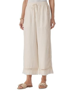 Splendid Stella Linen Trim Pants - Natural