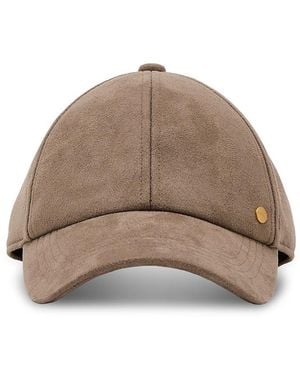 Reiss Nicky Faux Suede Baseball Cap - Brown
