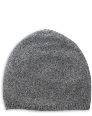 Aqua Brushed Cashmere Slouch Beanie - Gray