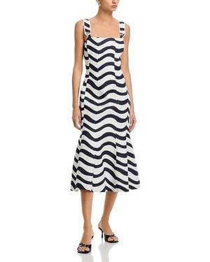 MILLY Liorah Printed Midi Dress - White