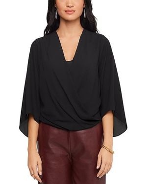 Karen Kane Drape Front Crossover Top - Black