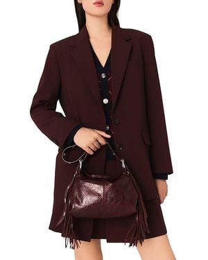 Maje Vordeauli Belted Jacket - Red