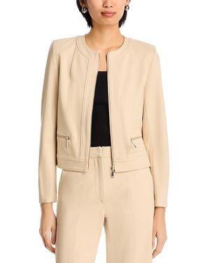Misook Zip Front Jacket - Natural