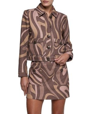 L'Agence Nyx Crop Jacket - Brown