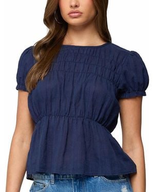 Edikted Maricella Gathered Tiered Top - Blue