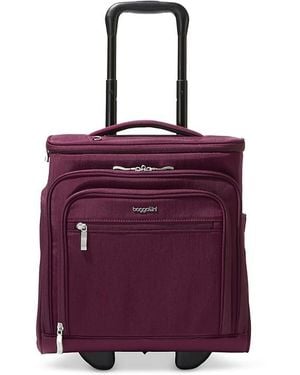 Baggallini Expandable Underseat Carry On Suitcase - Purple