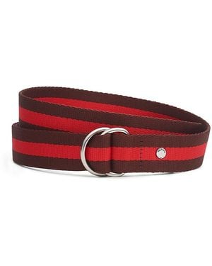Rag & Bone Gracie Striped Web Belt - Red