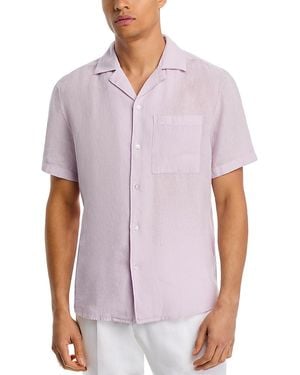 HUGO Ellino Short Sleeve Camp Shirt - Purple