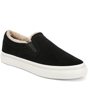 Vince Blair Shearling Slip On Sneakers - Black