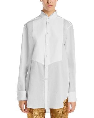 Etro Cotton Button Front Shirt - White