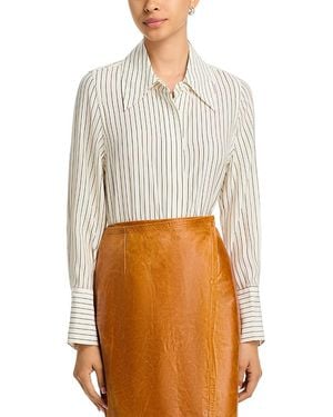 Co. Fitted Classic Silk Shirt - White