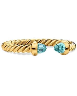 David Yurman Micro Cablespira Flex Open Ring - White
