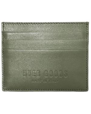 HYER GOODS Italian Leather Certo Card Wallet - Green