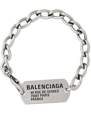 Balenciaga Tags Bracelet - Metallic