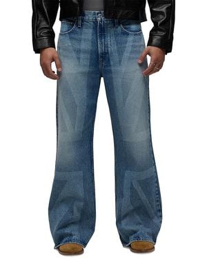 Hudson Jeans Luca Wide Leg Cotton 32 Jeans - Blue
