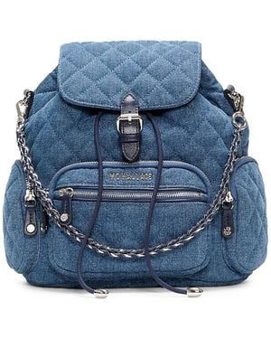 MZ Wallace Crosby Mini Quilted Denim Backpack - Blue
