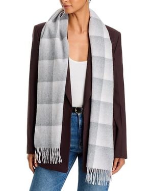 Amicale Ombre Plaid Cashmere Scarf - Blue