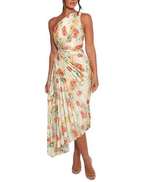 Petal & Pup Kleo One Shoulder Maxi Dress - Metallic