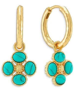 Capucine de Wulf Berry Clover Hoop Earrings - Blue