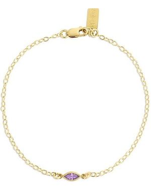 SET & STONES Marquise Birthstone Bracelet - Metallic