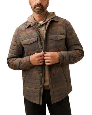 Faherty Good Feather Horizon Patterned Jacket - Brown