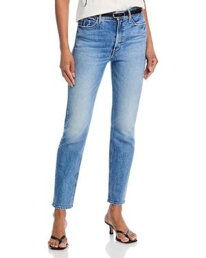 Mother The Dazzler Flood High Rise Jeans - Blue
