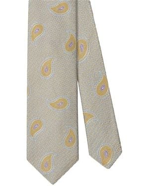 Robert Talbott Pine Geo Jacquard Best Of Class Necktie - White
