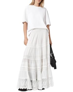 AllSaints Meadow Maxi Skirt - White