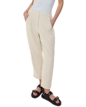 Whistles Linen Barrel Leg Pants - Natural