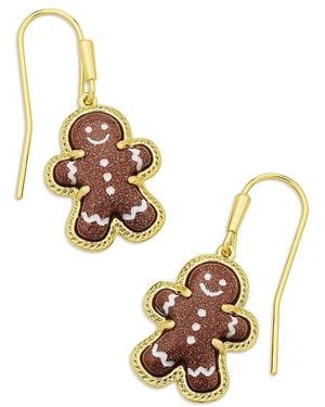 Kendra Scott Goldstone & Enamel Gingerbread Drop Earrings - Metallic