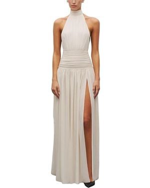 HEIRESS BEVERLY HILLS The Halter Slit Gown - White