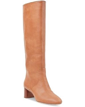 Loeffler Randall Gia Leather Pull On Knee-High Boots - Brown