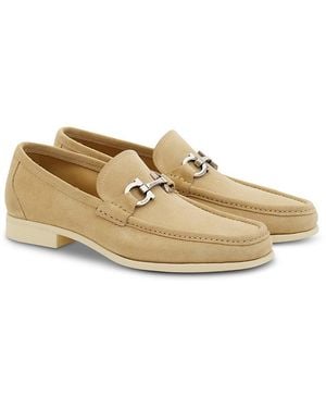 Ferragamo Gancini Ornament Loafers - Natural