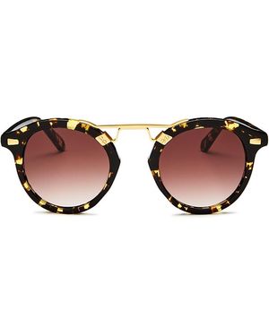 Krewe Stl Ii Round Sunglasses - Black