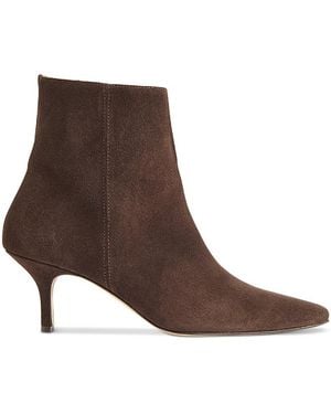 Whistles Suede Pointed Kitten Heel Boots - Brown