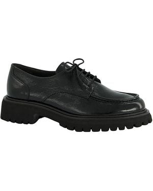 Paul Green Felix Lug Patent Leather Loafers - Black
