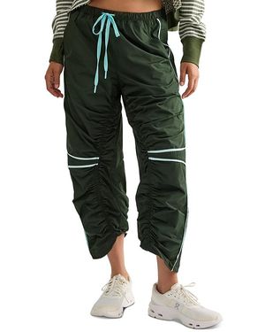 Free People Track Star Cropped Pants - Green