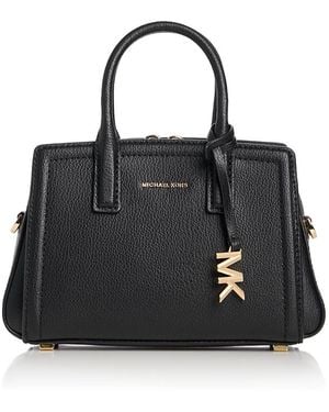 Michael Kors Laila Convertible Leather Crossbody Bag - Black